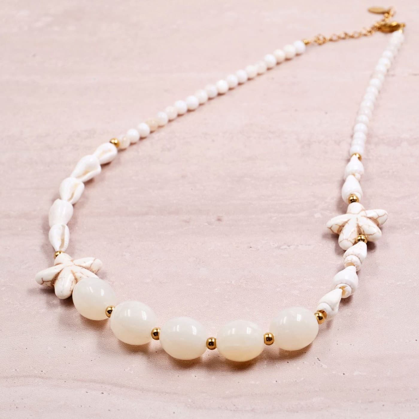 Stainless Steel: Semiprecious Stones & Starfish Necklace — Necklaces from Toolittle