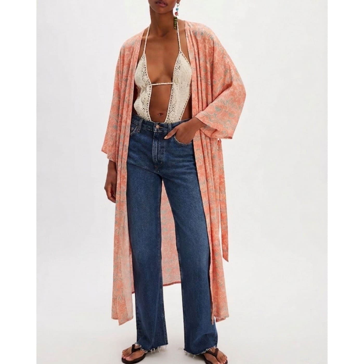 KOKKOSAMMOU Maxi caftan-kimono Crete — Dresses from Toolittle