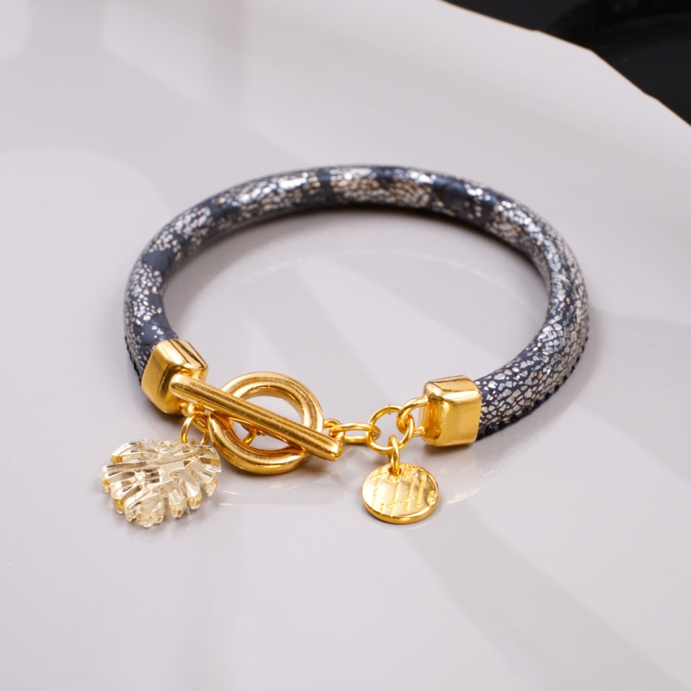 Golden Line – Handmade Vegan Leather Bracelet — Bracelets from Toolittle