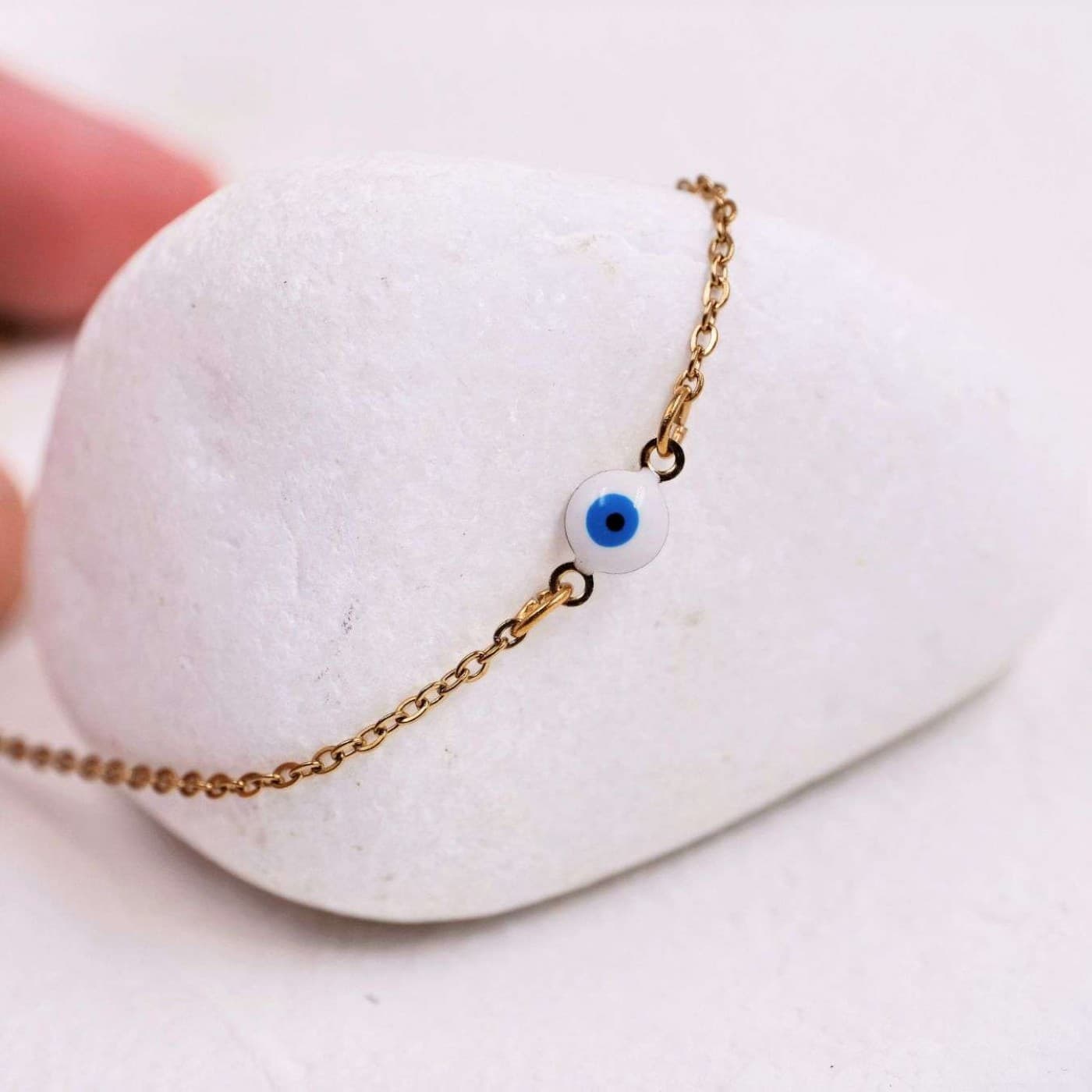 Inox Evil Eye Chain Anklet — Anklets from Toolittle