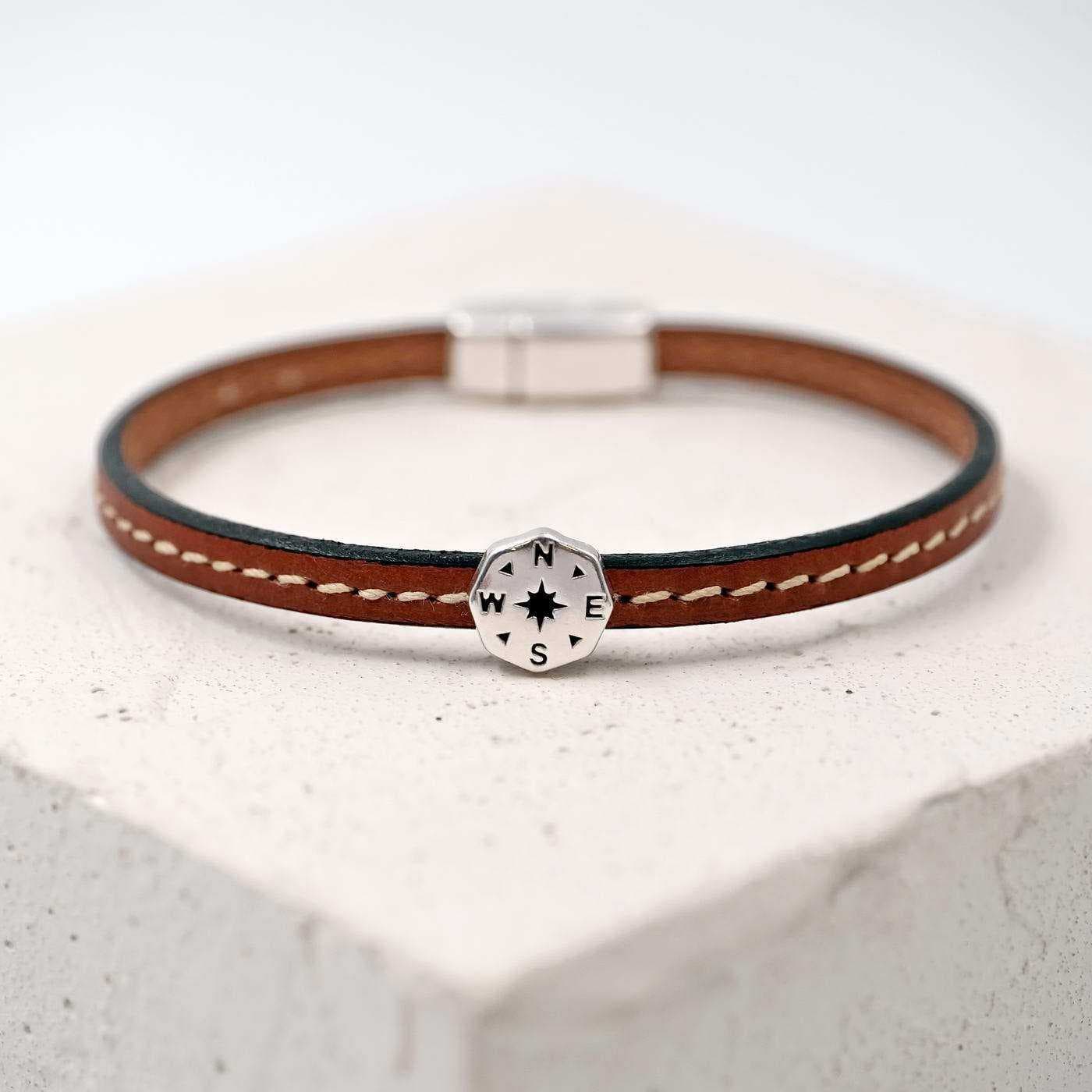 Cosmos Stitched Leather Men's Bracelet — Bracelets from Toolittle