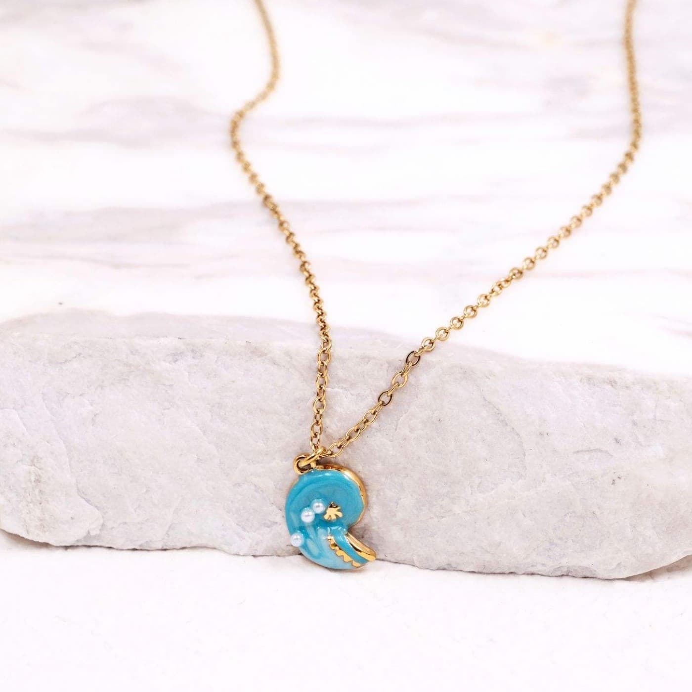 Stainless Steel Jewelry: Pearl Sea Shell Necklace — Necklaces from Toolittle
