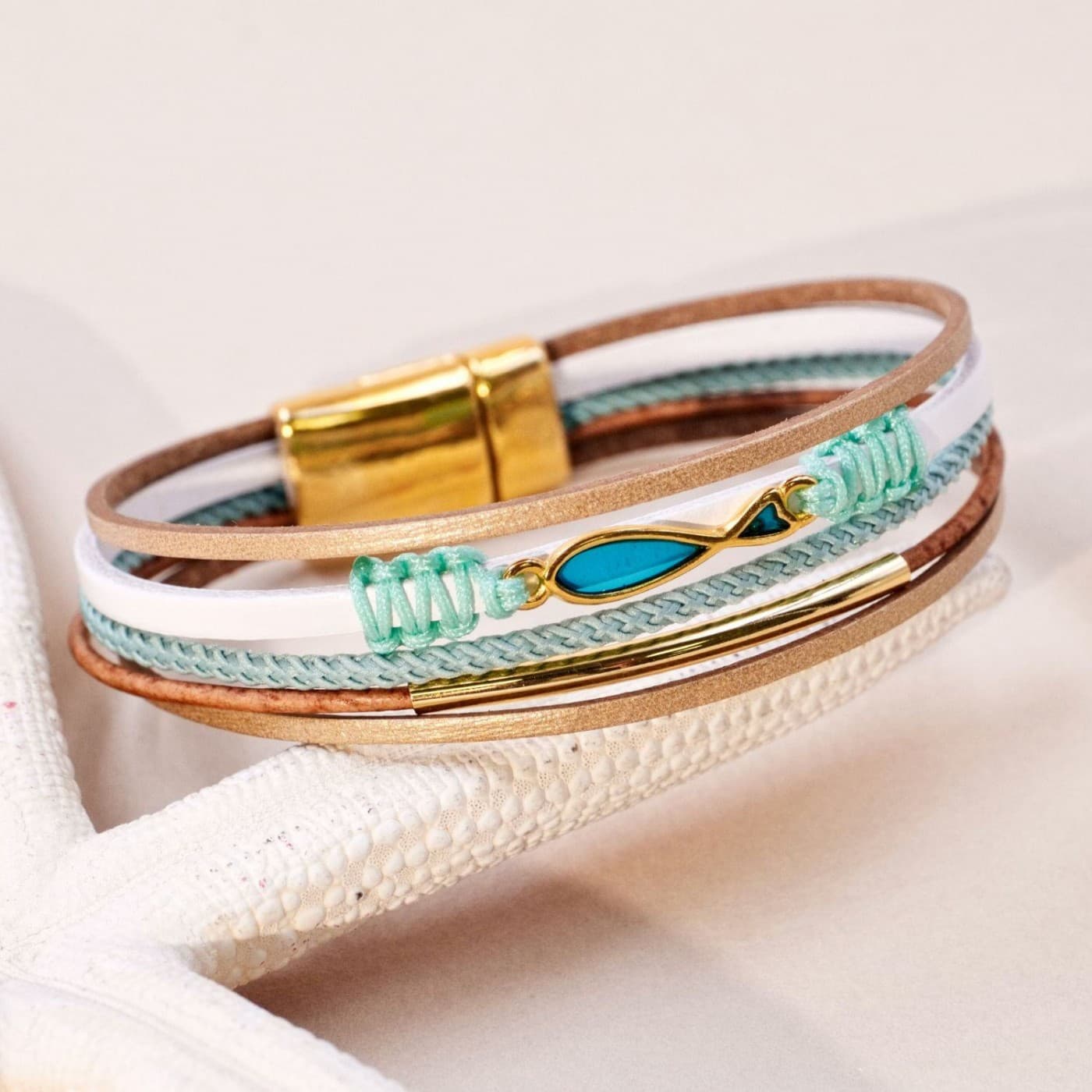 Enamelled Fish Leather Bracelet — Bracelets from Toolittle