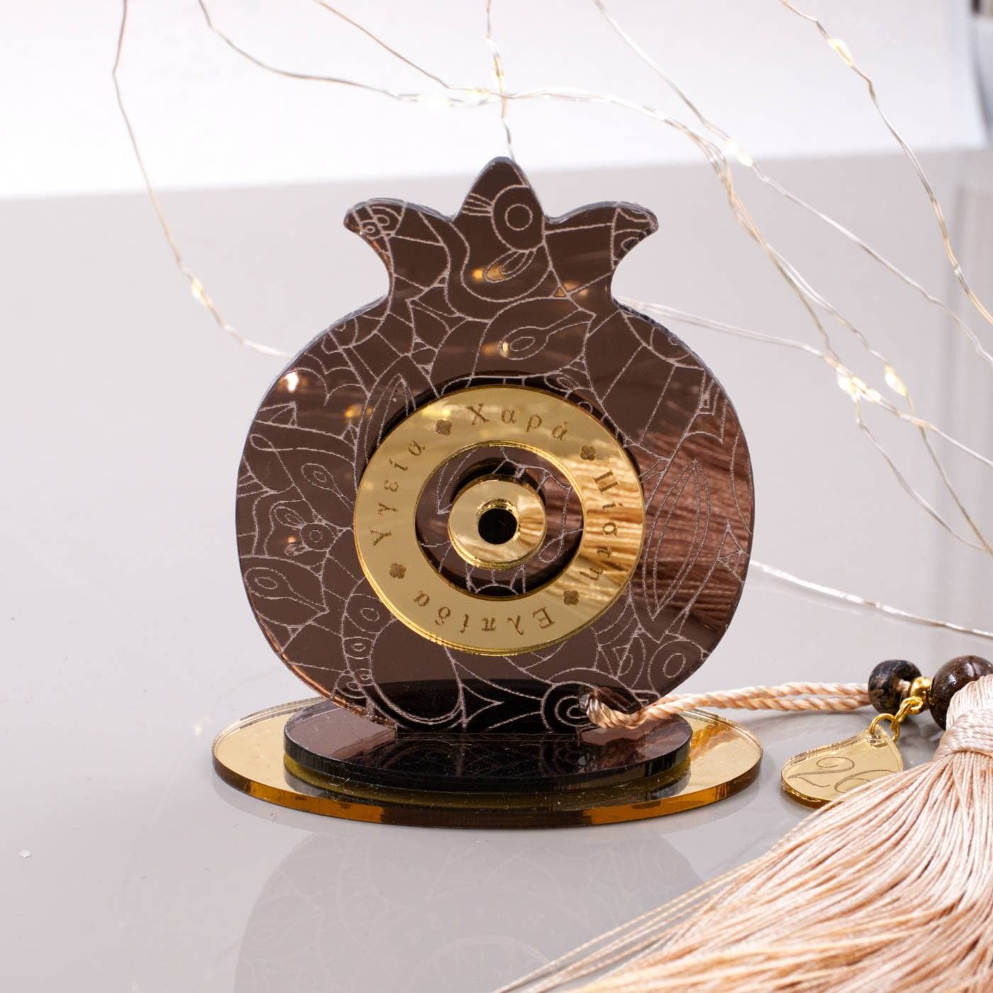 Tabletop 2026 Lucky Charm: Pomegranate with Eye & Mandala — Pendants & charms from Toolittle