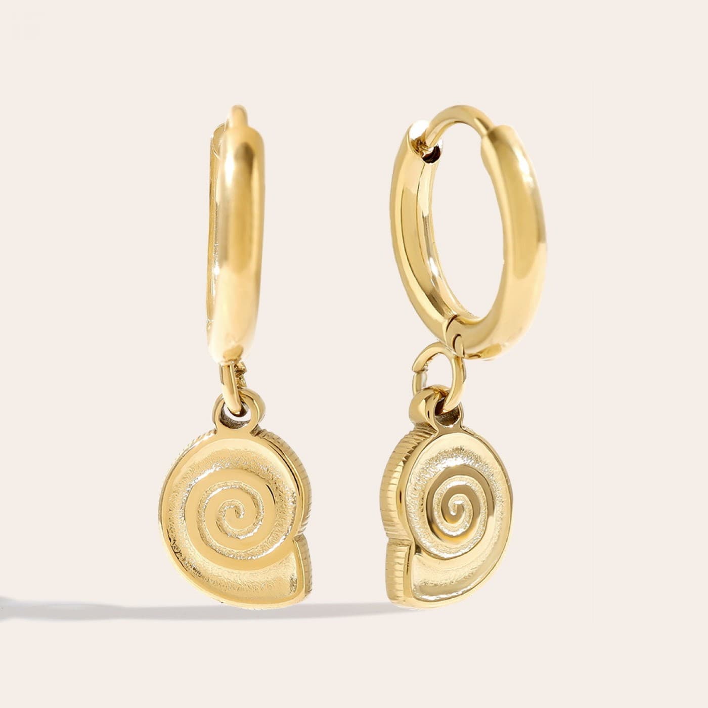 Gold-plated Inox Sea Shell Earrings — Earrings from Toolittle
