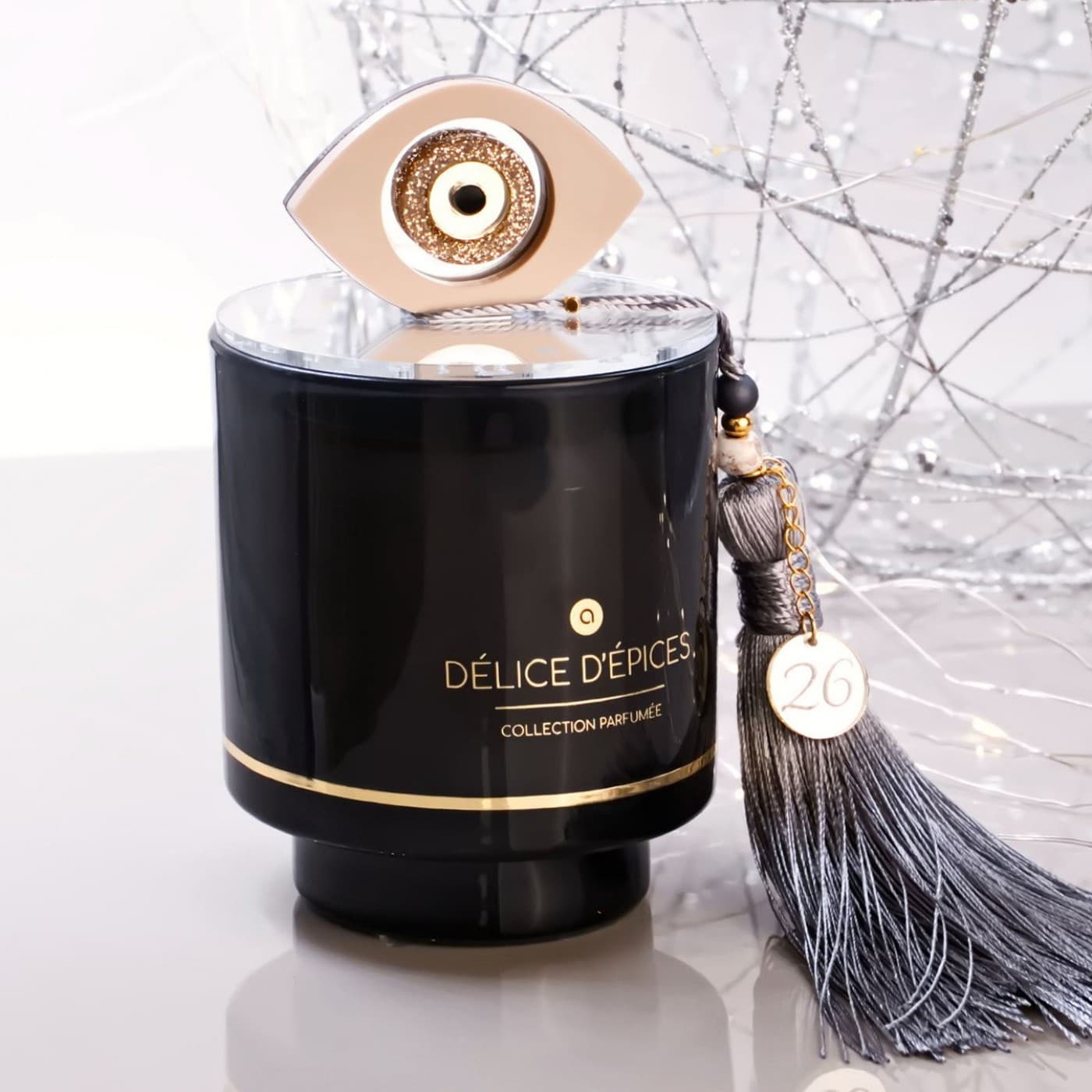 Scented 2026 Lucky Candle – With Lid & Evil Eye — Pendants & charms from Toolittle