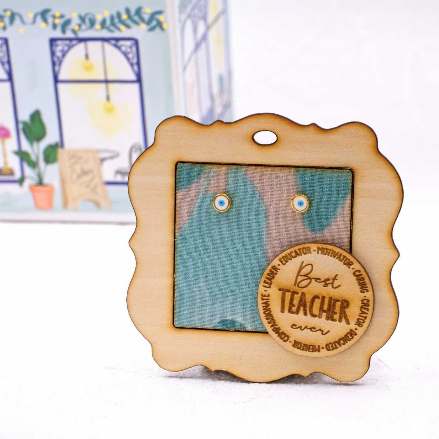 Gift for the Teacher - Evil Eye Earrings — Earrings from Toolittle