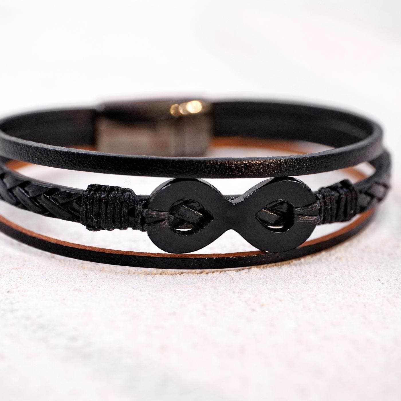 Infinity Leather Men's Bracelet — Bracelets from Toolittle