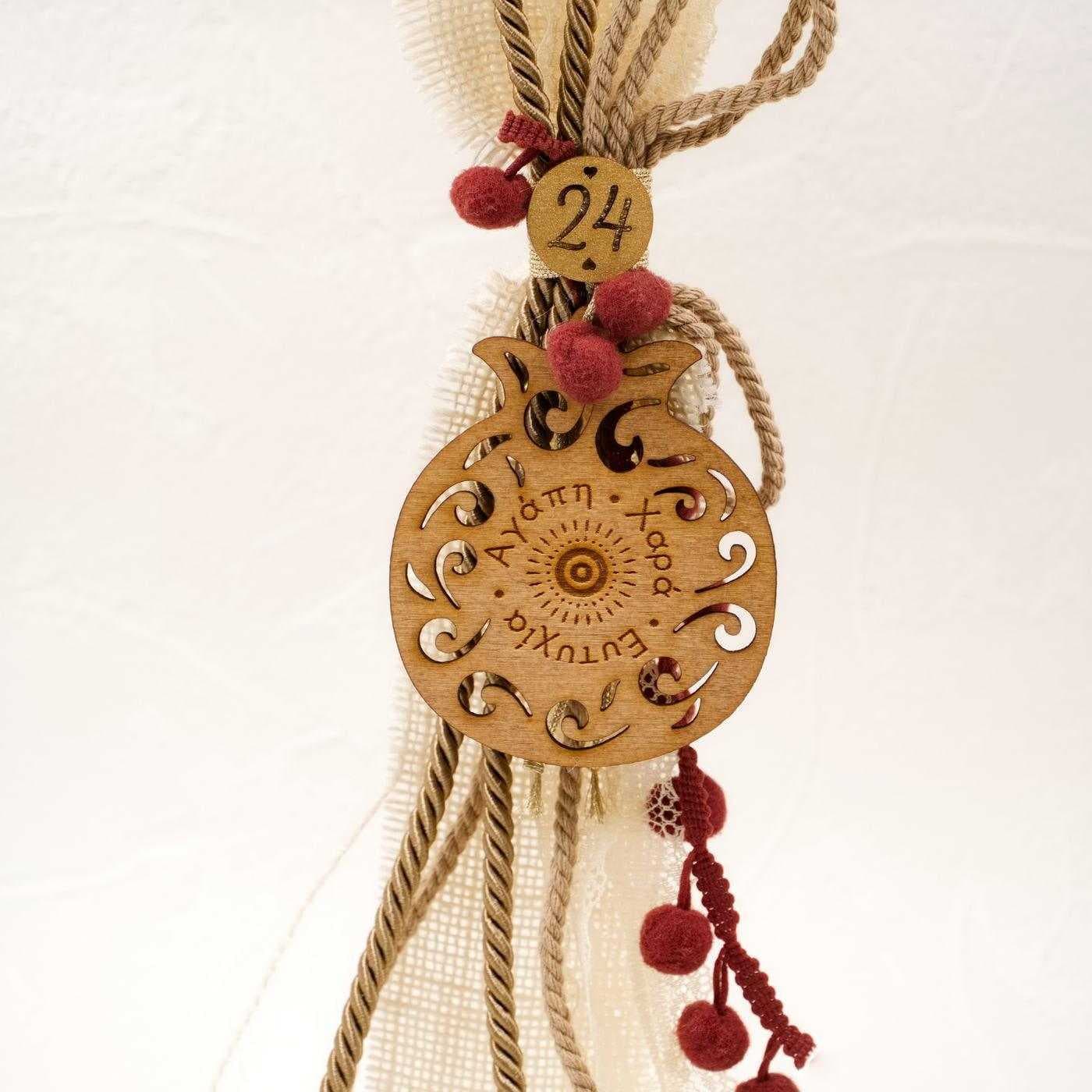 2026 "Earthy Wood" Lucky Charm with Pomegranate — Pendants & charms from Toolittle