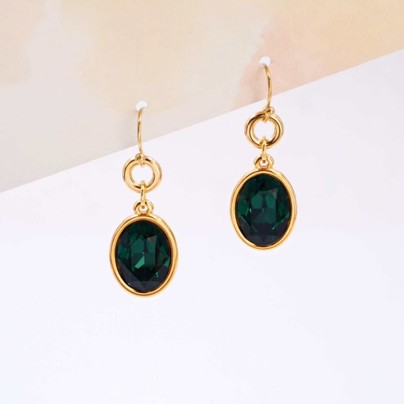 Earrings with Oval Swarovski Crystals — Earrings from Toolittle