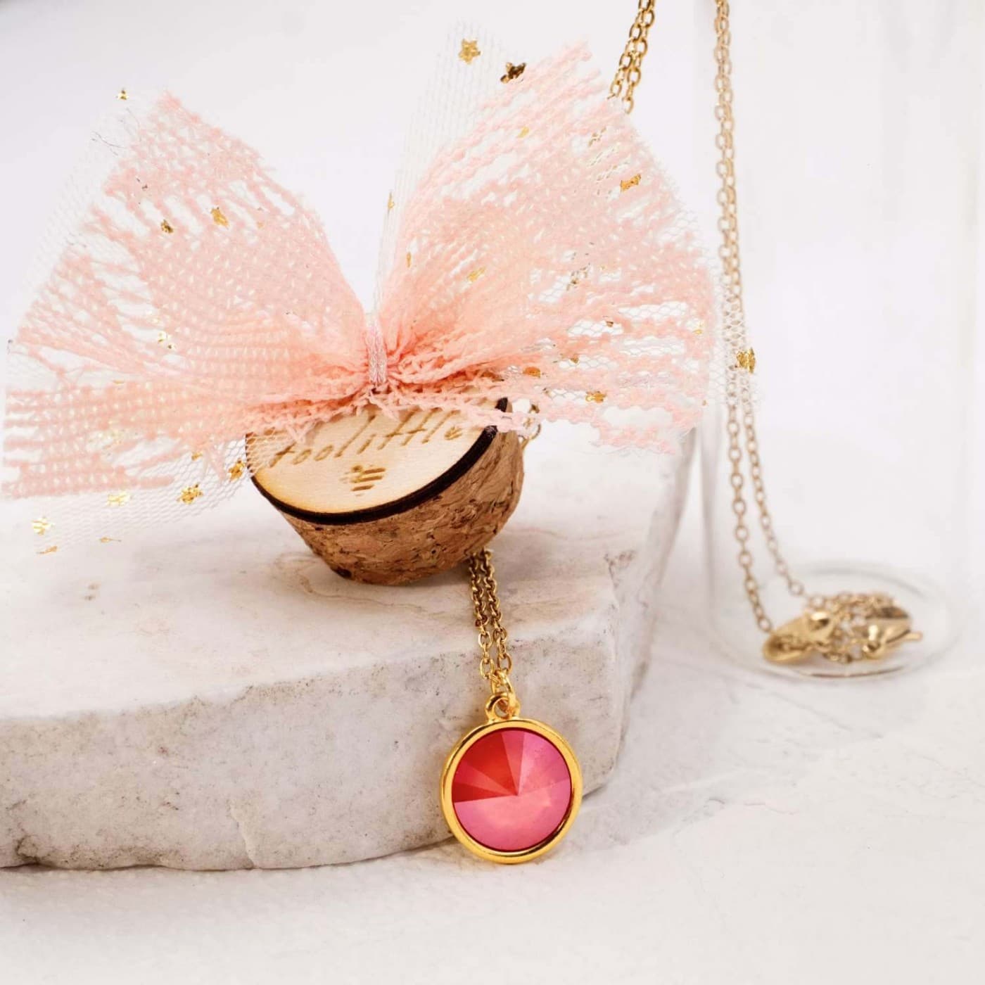 Swarovski Crystal Bottle Necklace — Necklaces from Toolittle