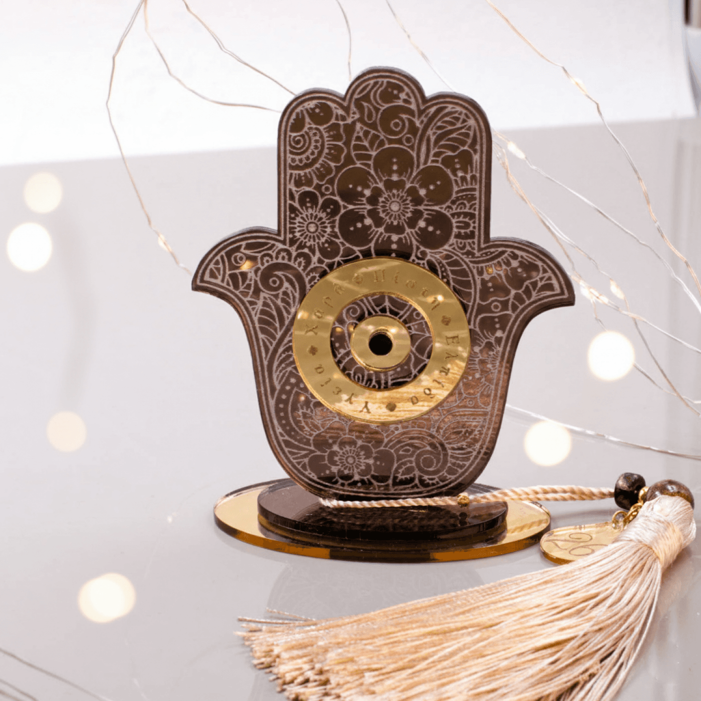 Tabletop 2026 Lucky Charm: Hamsa with Eye & Mandala — Pendants & charms from Toolittle
