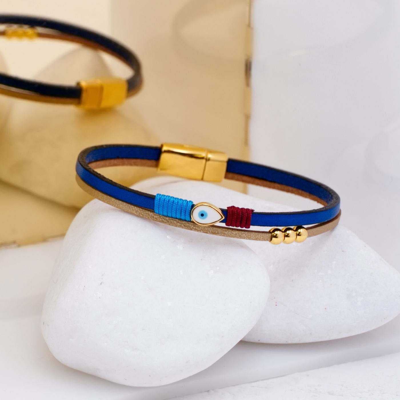 Evil Eye Leather Bracelet — Bracelets from Toolittle