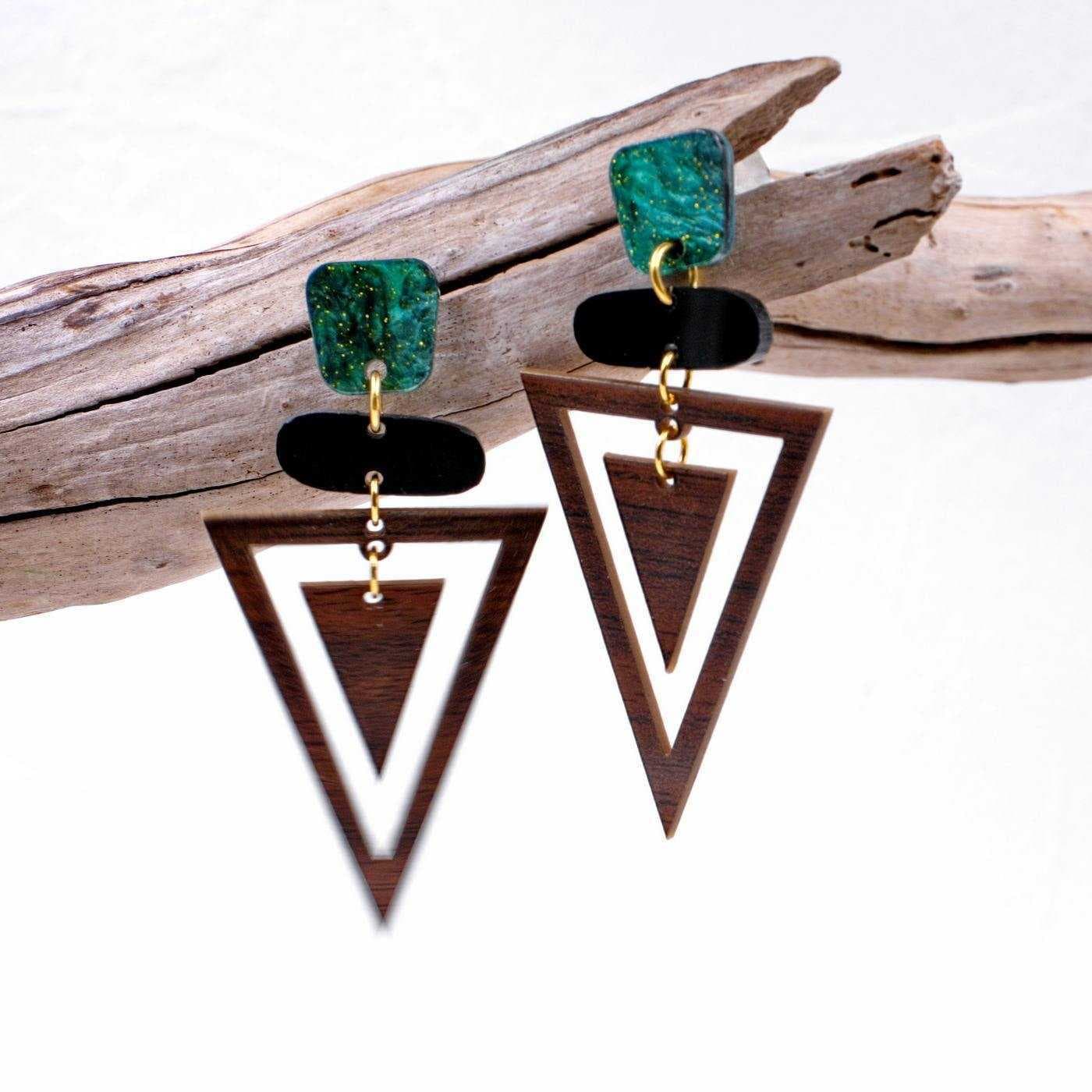 Plexiglass Triangle Earrings — Earrings from Toolittle