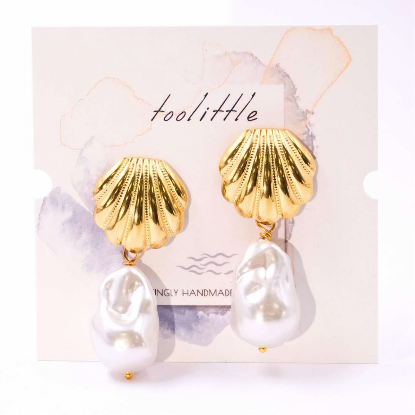 Gold-plated Inox Sea Shell Earrings — Earrings from Toolittle