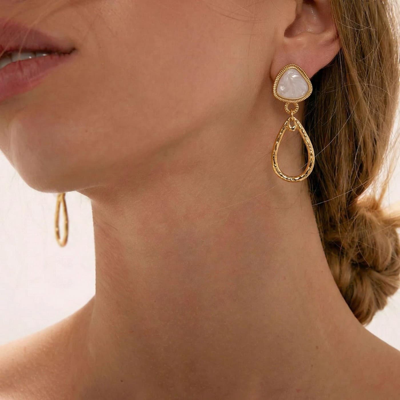 Teardrop Earrings - Gold Plated with Enamel — Earrings from Toolittle