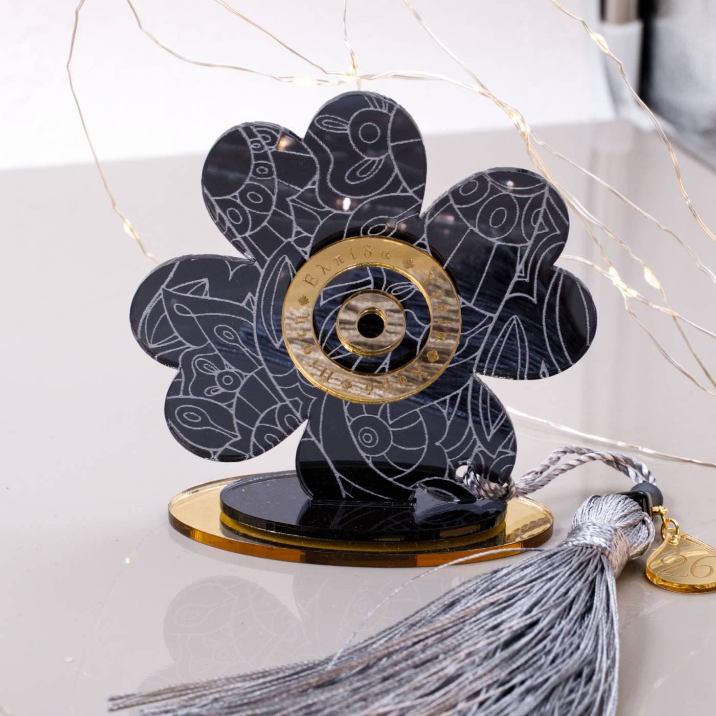 Tabletop 2026 Lucky Charm: Four Leaf Clover with Eye & Mandala — Pendants & charms from Toolittle