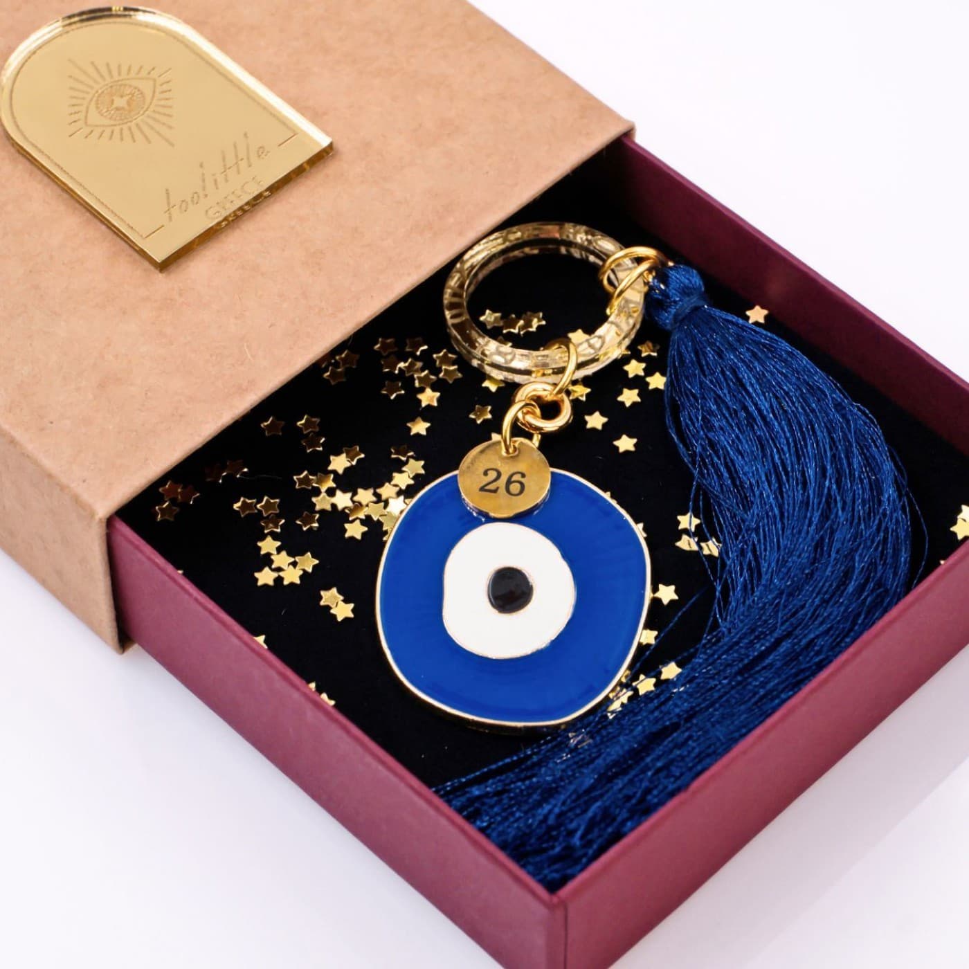 2026 Handmade Lucky Charm: Evil Eye in a Gift Box — Pendants & charms from Toolittle