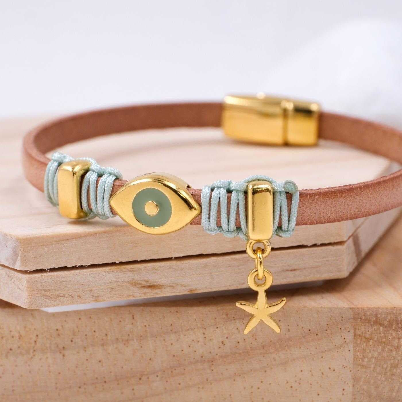 Evil Eye Leather Bracelet — Bracelets from Toolittle