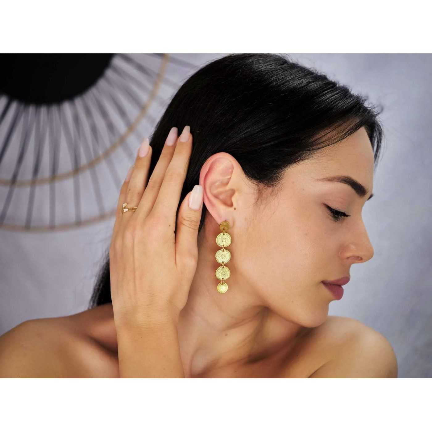 Knossos Gold-plated Earrings — Earrings from Toolittle