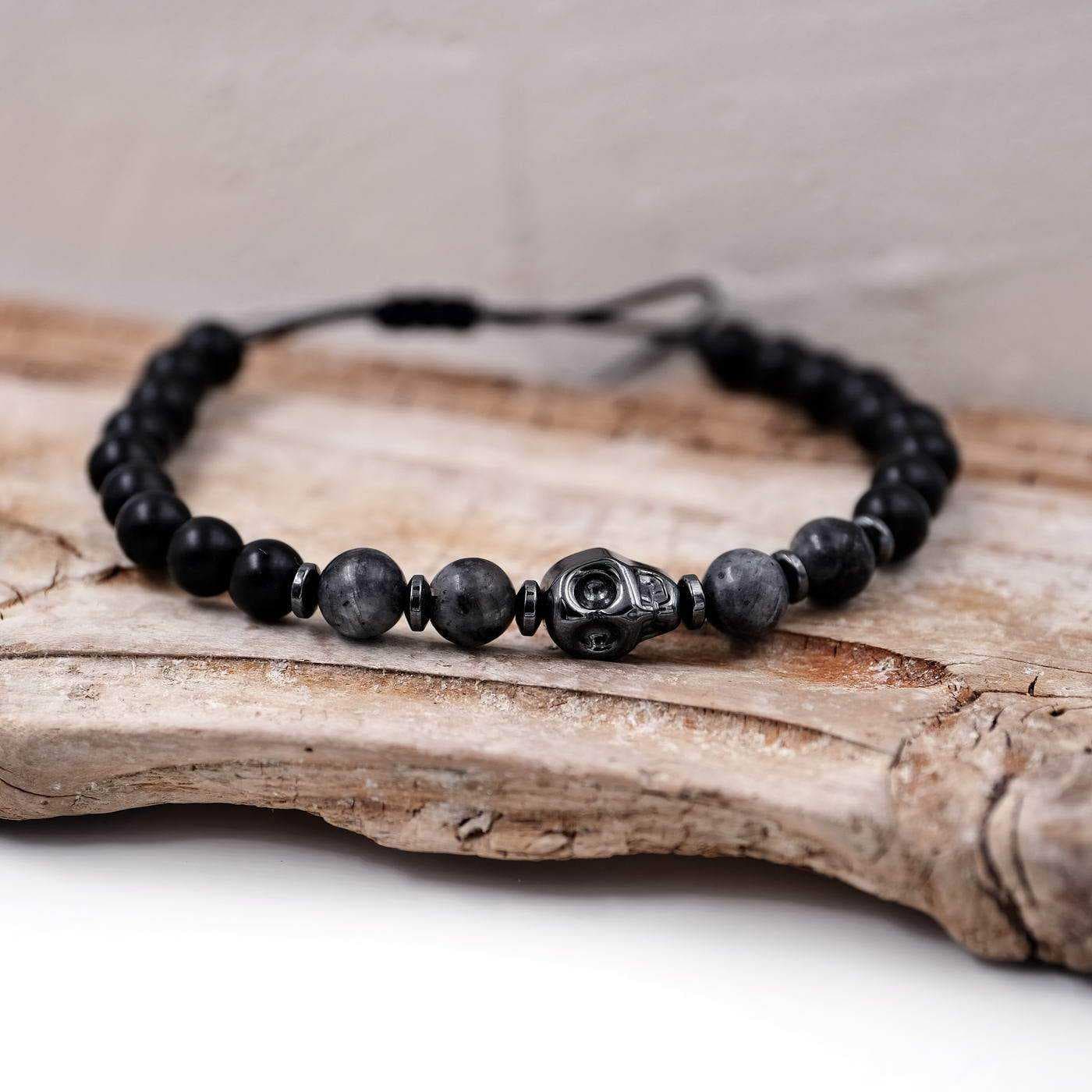 Bracelet for men with semiprecious beads — Bracelets from Toolittle