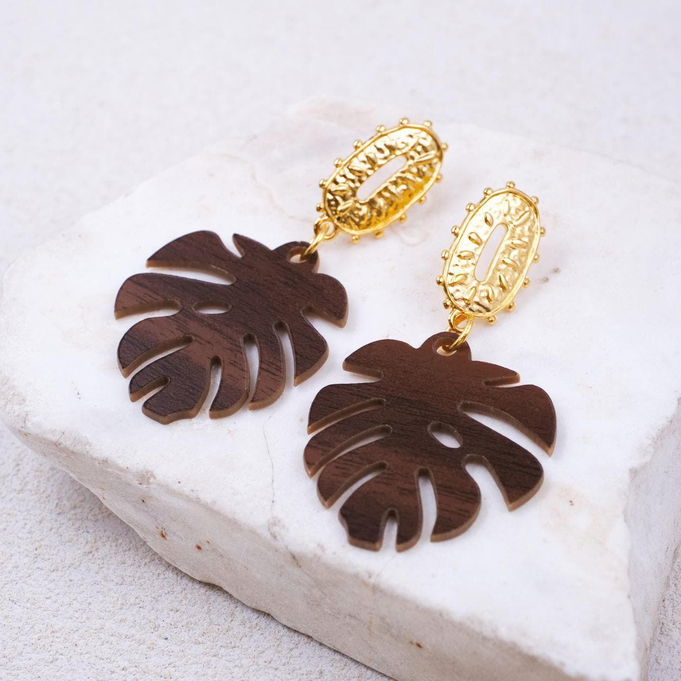 Monstera Leaf Earrings — Earrings from Toolittle