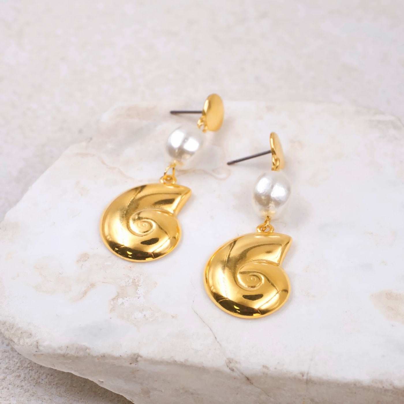 Shell & Pearl Earrings — Earrings from Toolittle