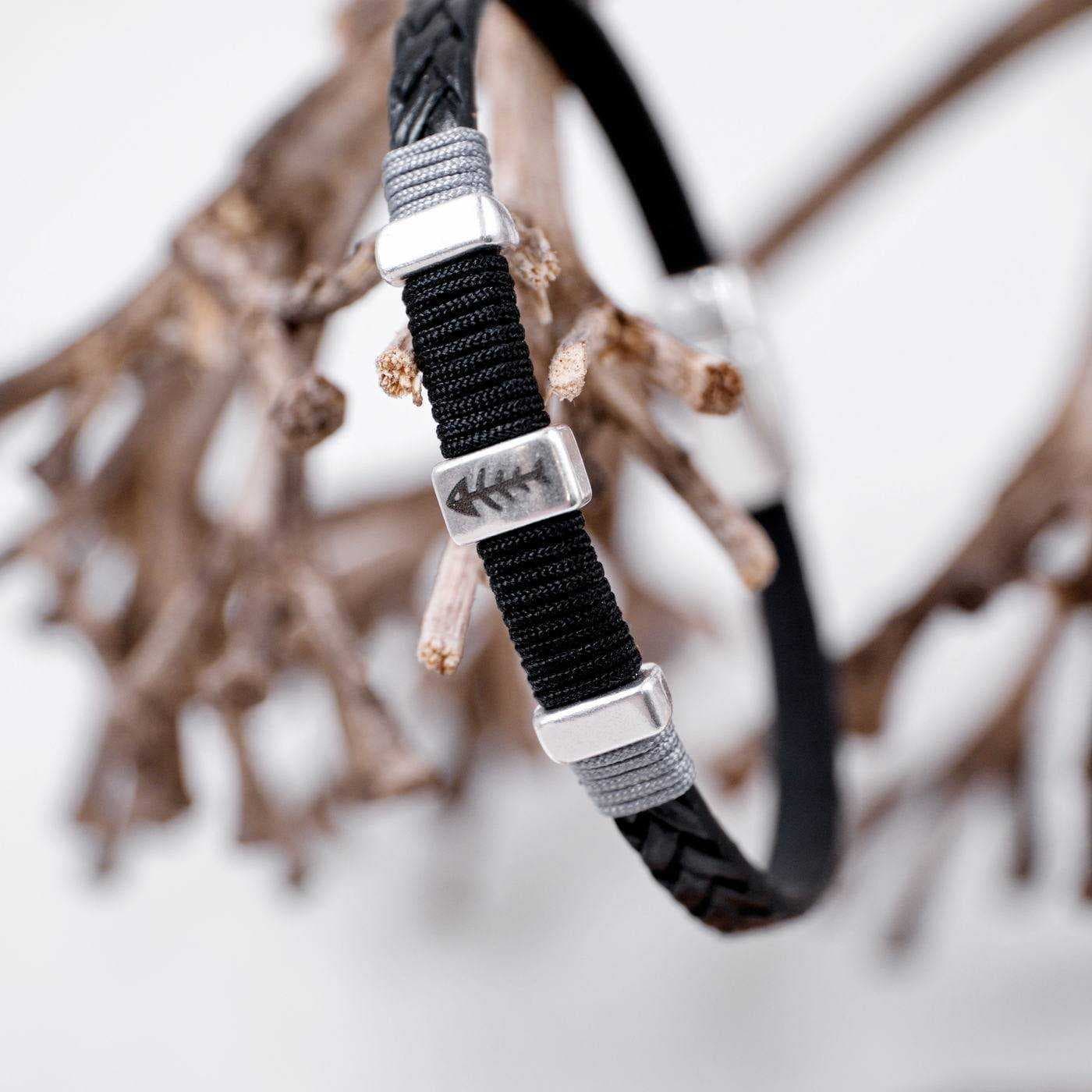 Fishbone PU Leather Men's Bracelet — Bracelets from Toolittle