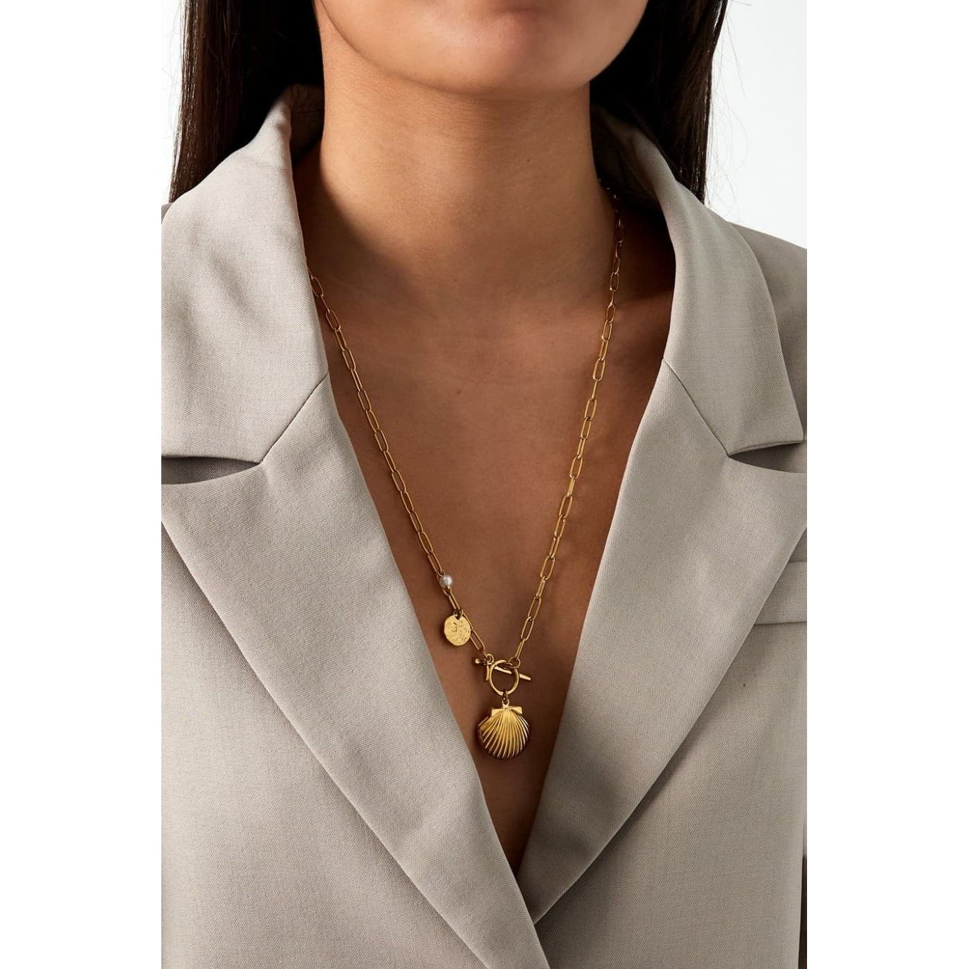 Sea Shell Inox Chain Necklace — Necklaces from Toolittle