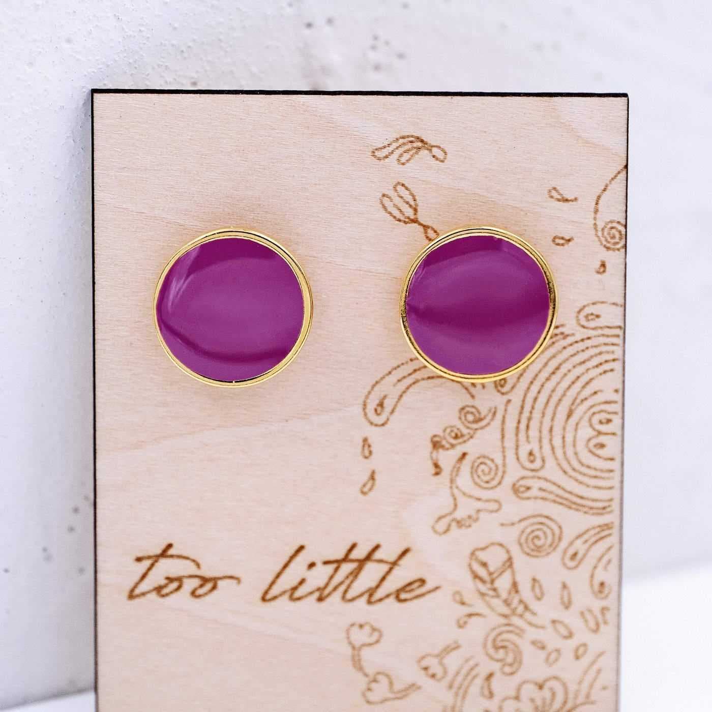 "Maxi Dots on Wood" Stud earrings — Earrings from Toolittle