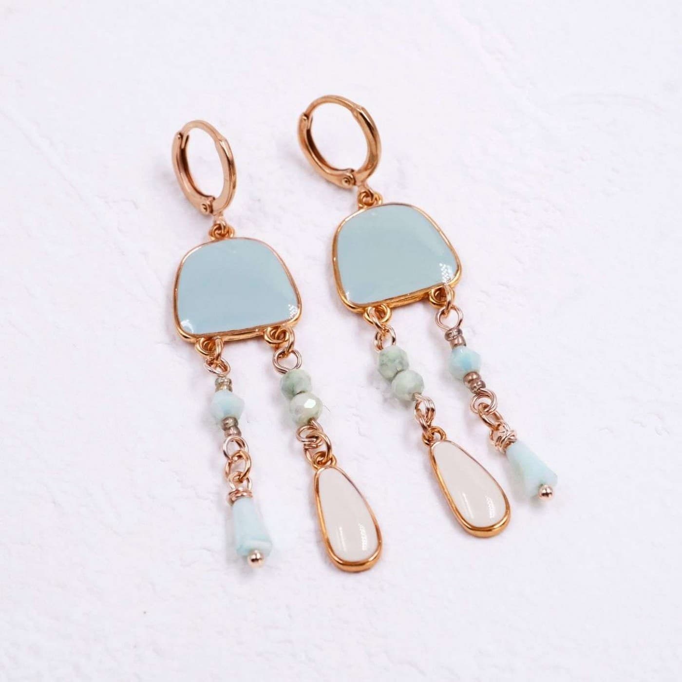 Hoop Earrings | Rose Gold & Enamel — Earrings from Toolittle