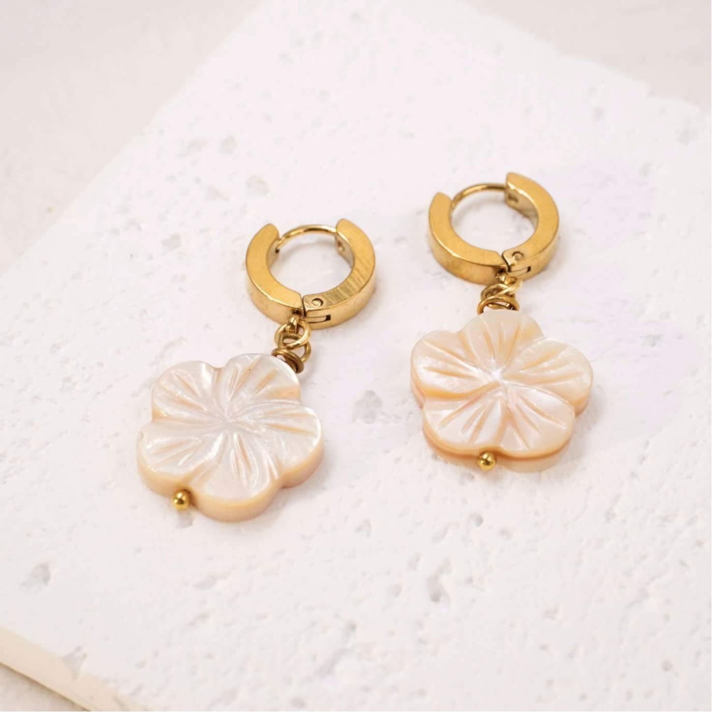 Gold-plated Flower Earrings — Earrings from Toolittle