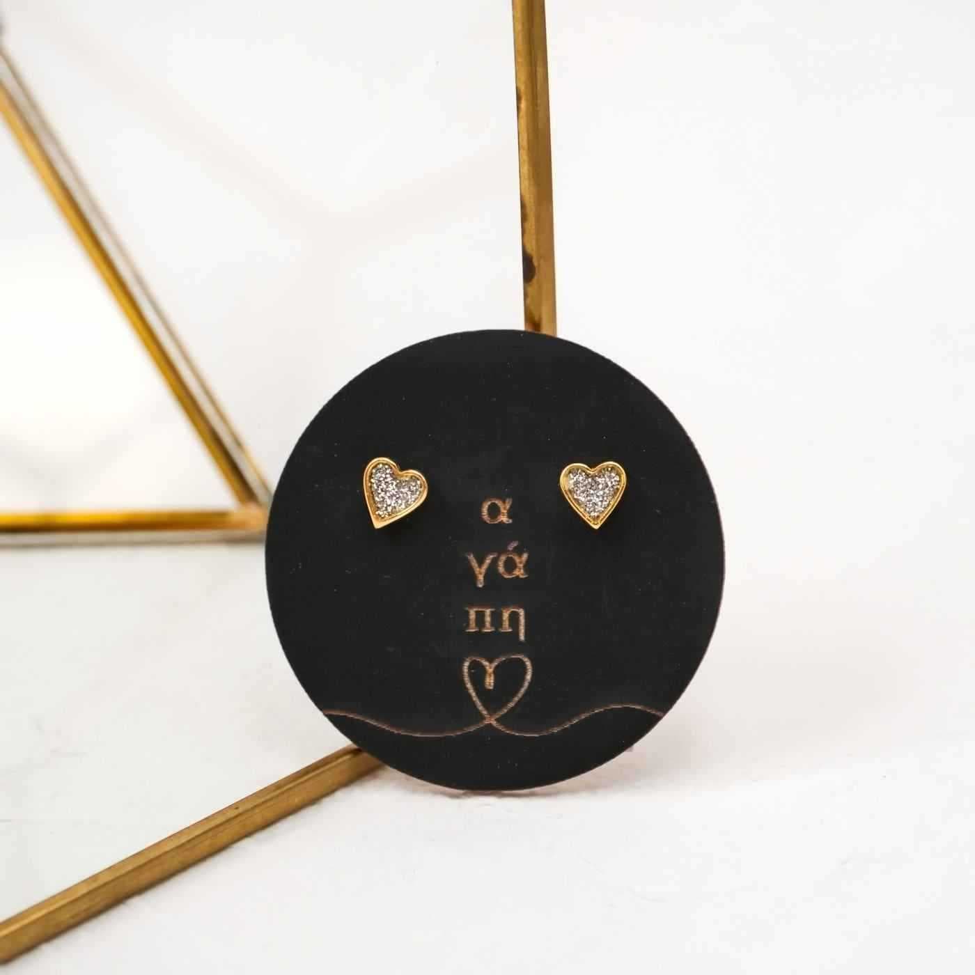 Glittered Hearts Earrings — Earrings from Toolittle