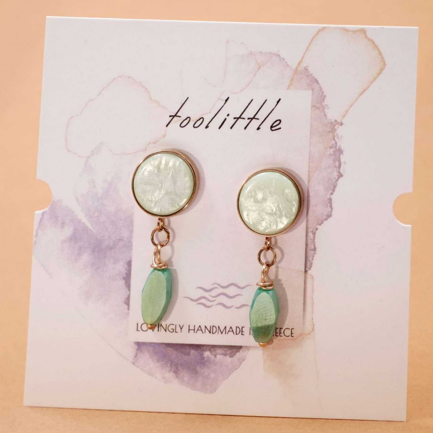Stone Rose Gold-plated Inox Earrings — Earrings from Toolittle