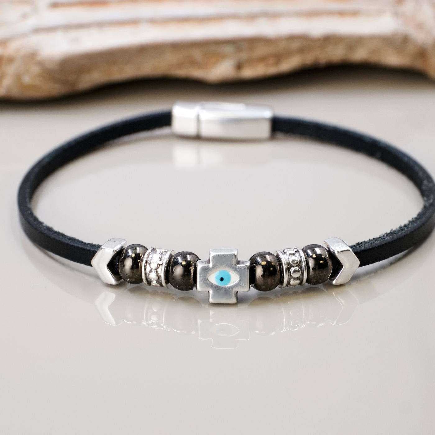 Evil Eye Cross Men's Bracelet — Bracelets from Toolittle
