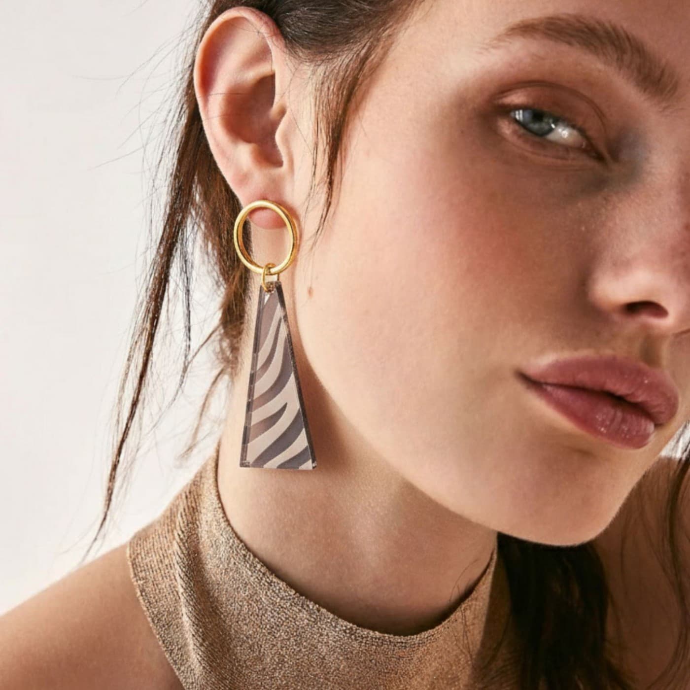 Steel Dangle Earrings - Animal Print — Earrings from Toolittle