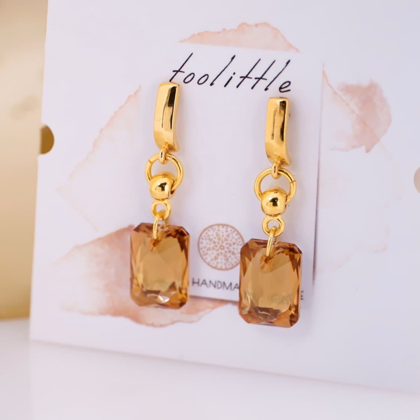 Crystal Collection: Gold-Plated Dangle Earrings — Earrings from Toolittle