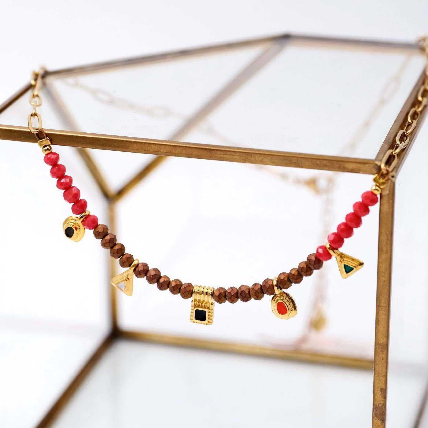 Pebbles Necklace with crystals and enamel — Necklaces from Toolittle
