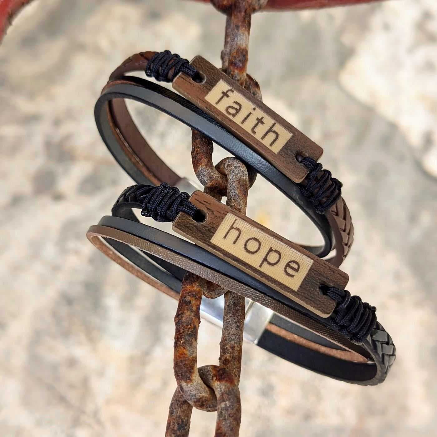 Hope Leather Men's Bracelet — Bracelets from Toolittle