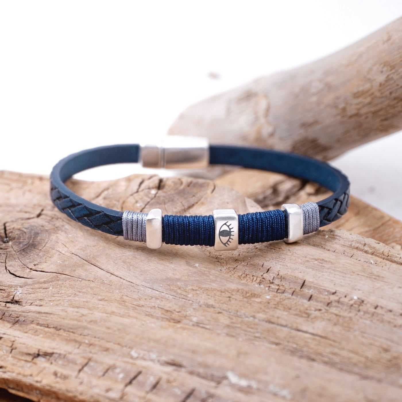 Evil Eye PU Leather Men's Bracelet — Bracelets from Toolittle