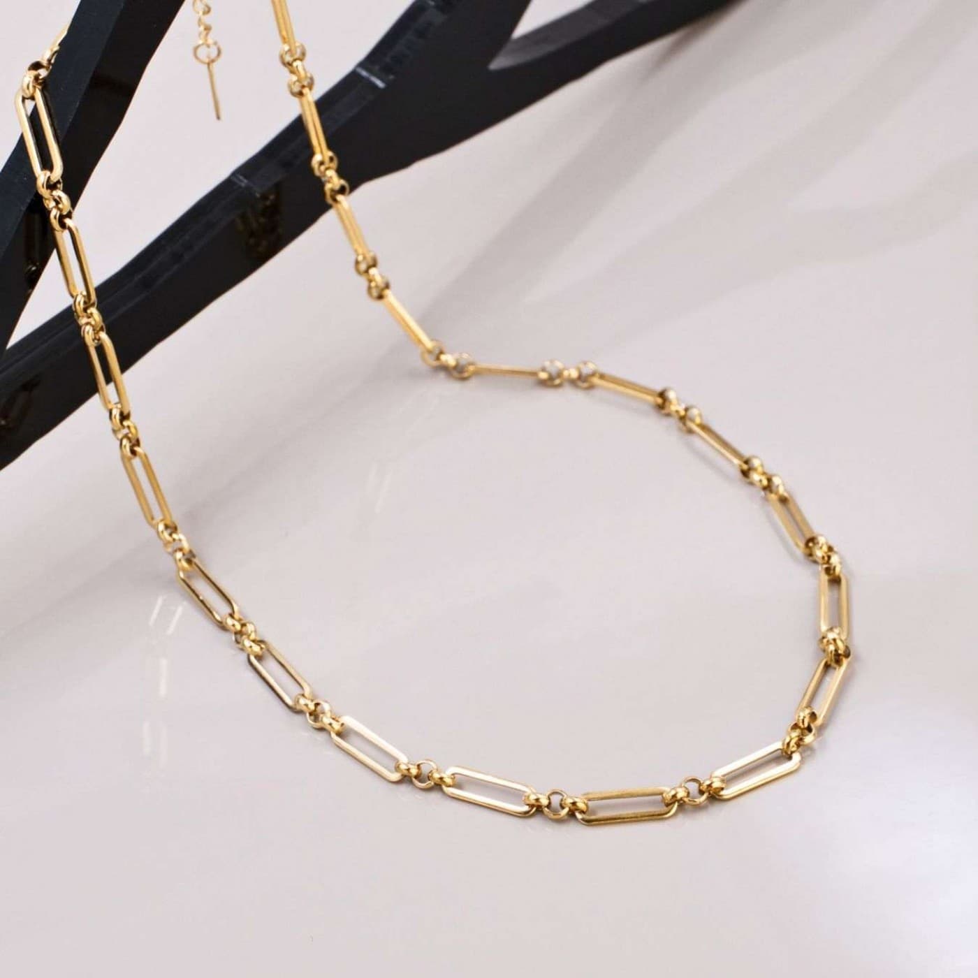Statement Necklace with Wide Gold Chain — Necklaces from Toolittle