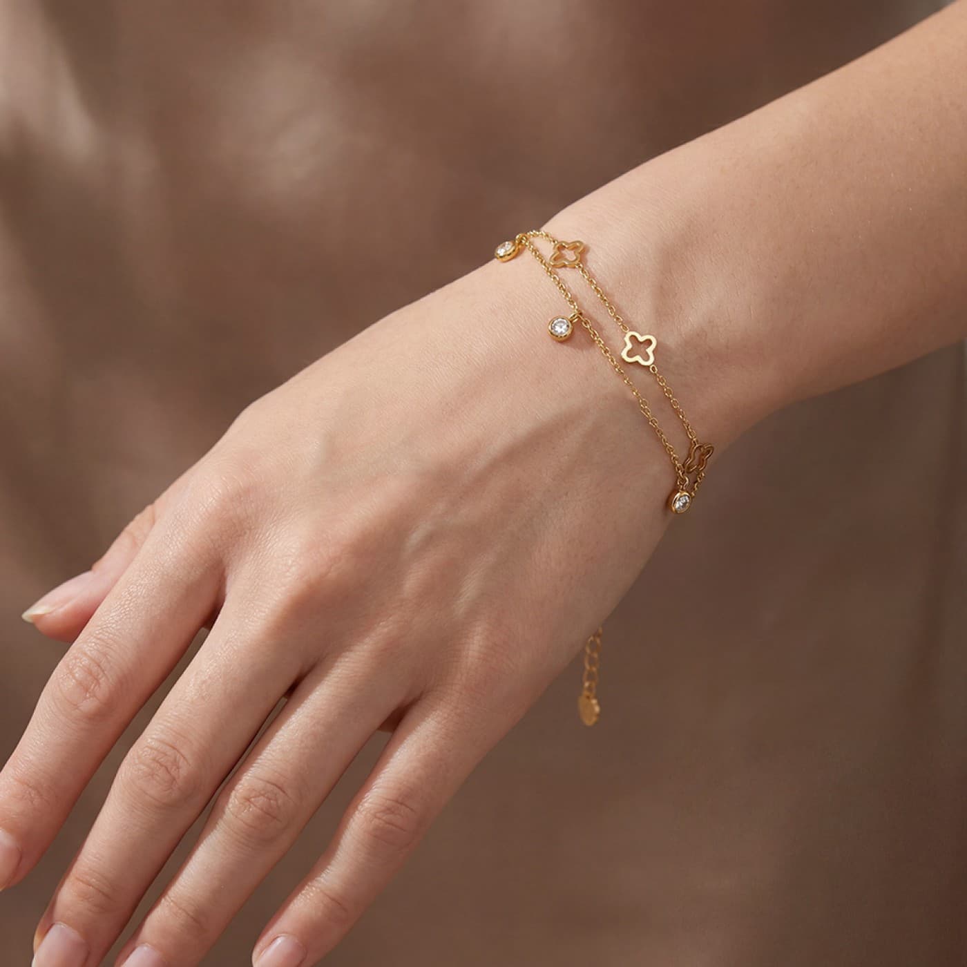 Stainless Steel Jewelry: Chain Bracelet with Cross & Zircon — Bracelets from Toolittle