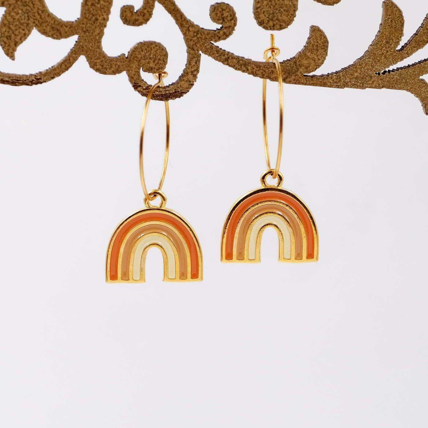 Inox hoops with enamel — Earrings from Toolittle