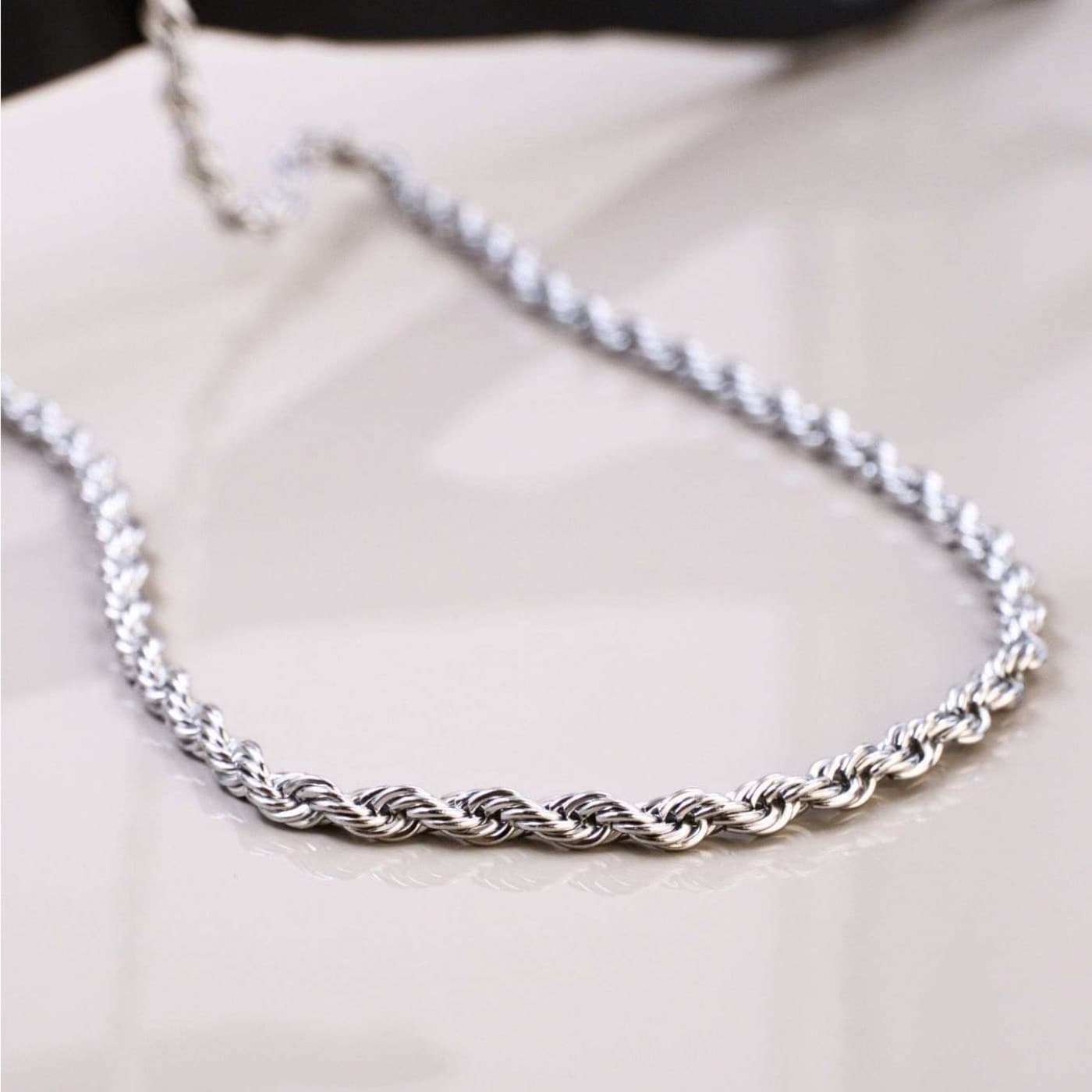 Statement Necklace with Wide Steel Chain — Necklaces from Toolittle