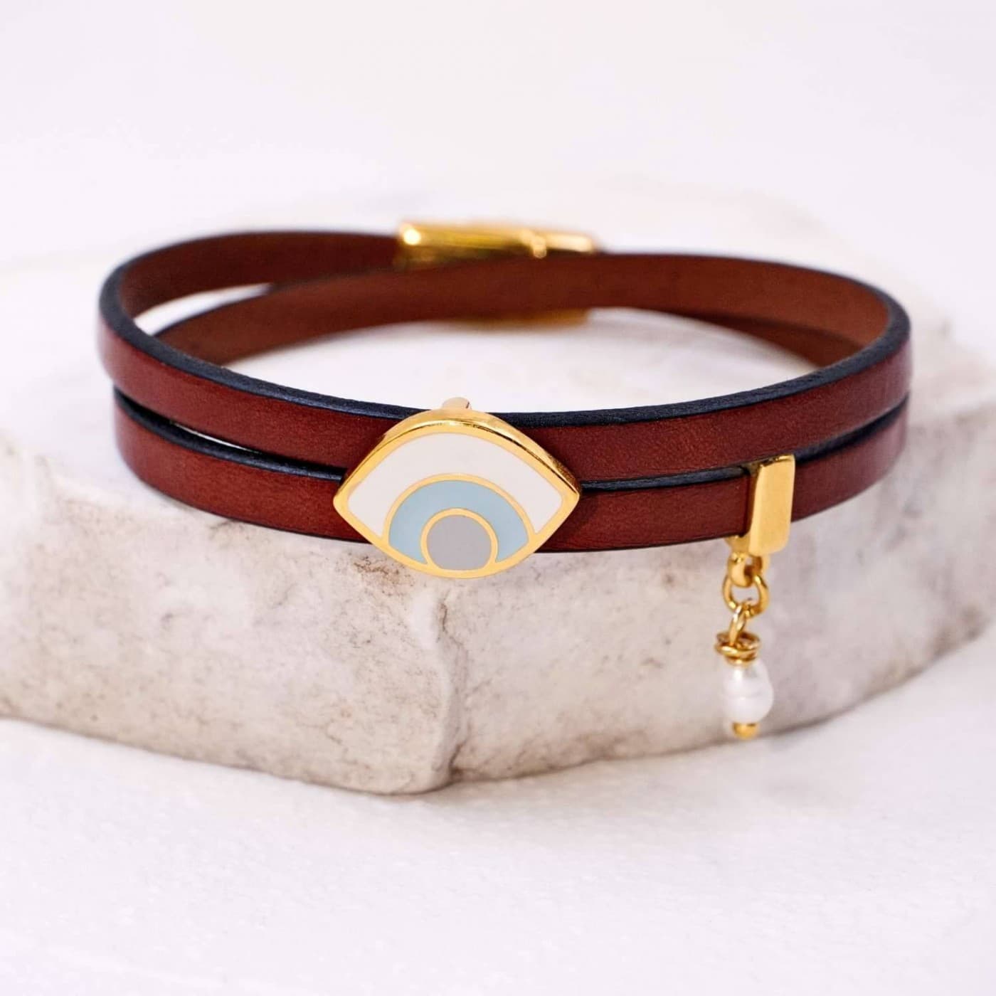Evil Eye Leather Bracelet — Bracelets from Toolittle
