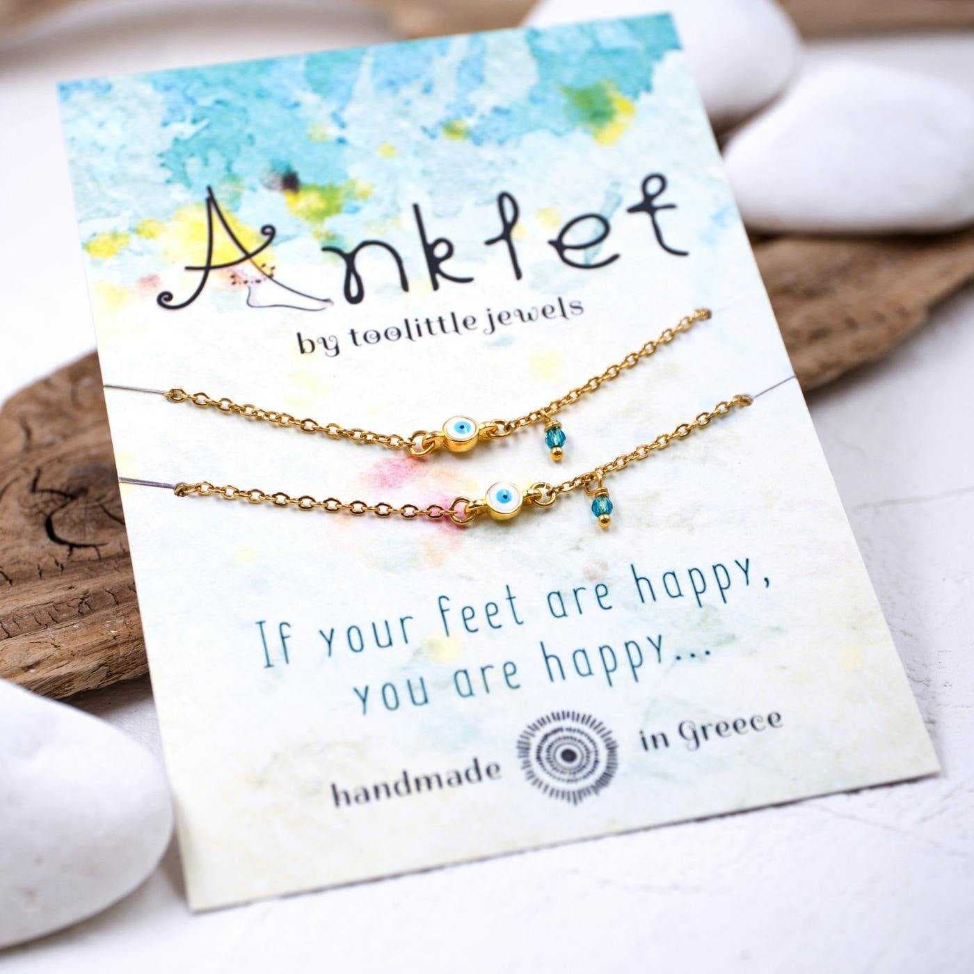 Evil Eye Chain Anklet — Anklets from Toolittle