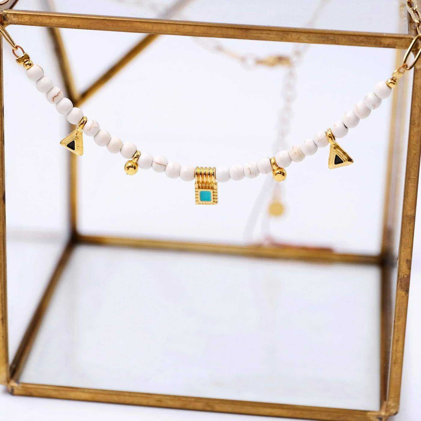 Pebbles Necklace with crystals and enamel — Necklaces from Toolittle