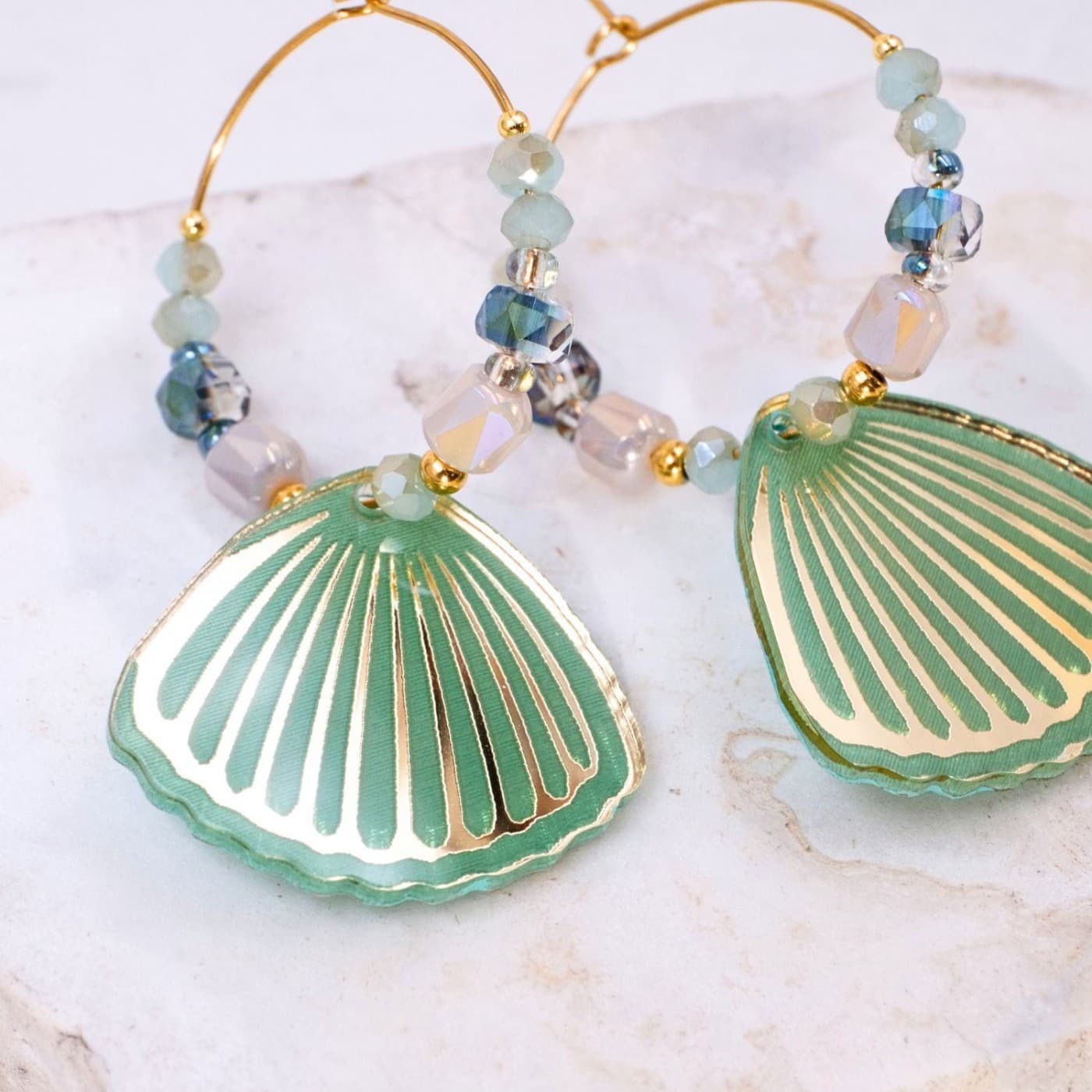 Sea Shell Hoop Earrings — Earrings from Toolittle