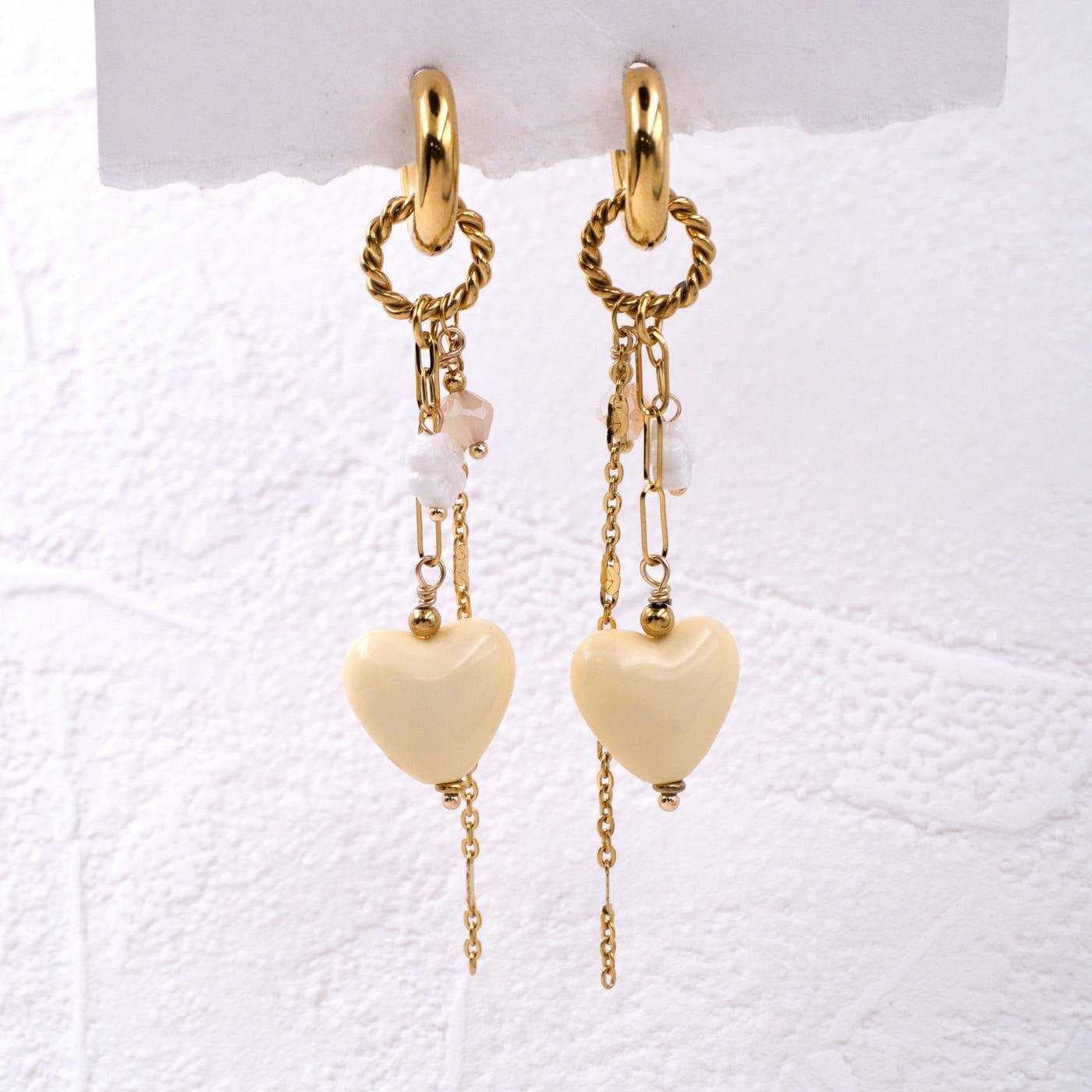 Dangle little hearts earrings — Earrings from Toolittle