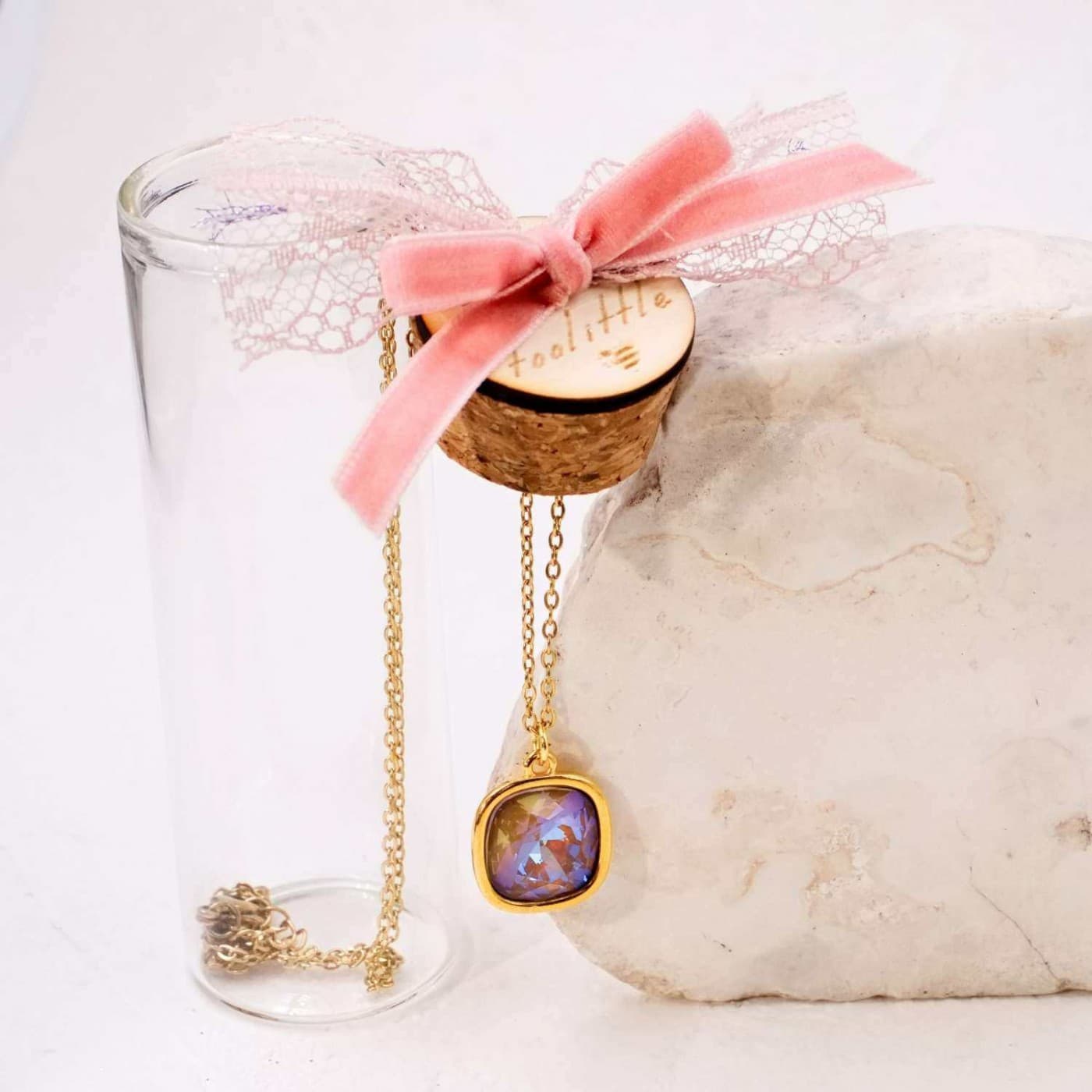Swarovski Crystal Bottle Necklace — Necklaces from Toolittle